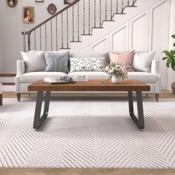 Country brown 39-inch coffee table