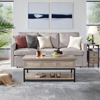 Lift-up coffee table